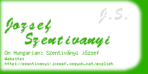 jozsef szentivanyi business card