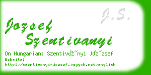 jozsef szentivanyi business card